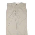 DOCKERS Mens Cotton Blend Beige Regular Fit Straight Leg Trousers W33 L29