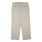 DOCKERS Mens Cotton Blend Beige Regular Fit Straight Leg Trousers W33 L29