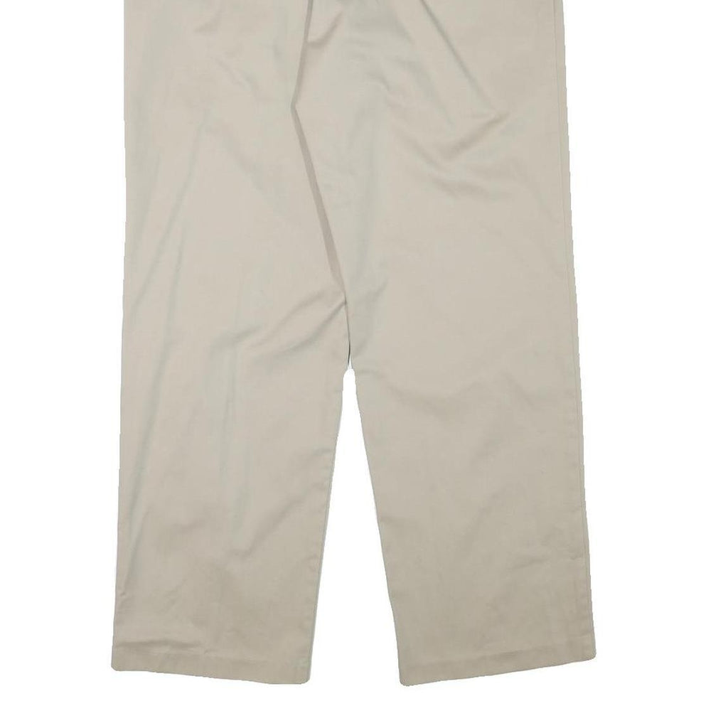 DOCKERS Mens Cotton Blend Beige Regular Fit Straight Leg Trousers W33 L29