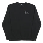 SYNC Mens Black Sweatshirt Workshop Print Crew Neck XL Casual Pullover