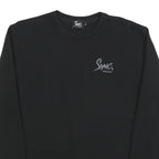 SYNC Mens Black Sweatshirt Workshop Print Crew Neck XL Casual Pullover