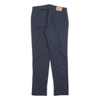 HENRY COTTONS Womens Cotton Blend Navy Slim Slim Trousers W27 L28 Stylish Fit