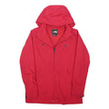 THE NORTH FACE Womens Red Jacket S Polyester Blend Zip Hooded Outdoor Waterproof
