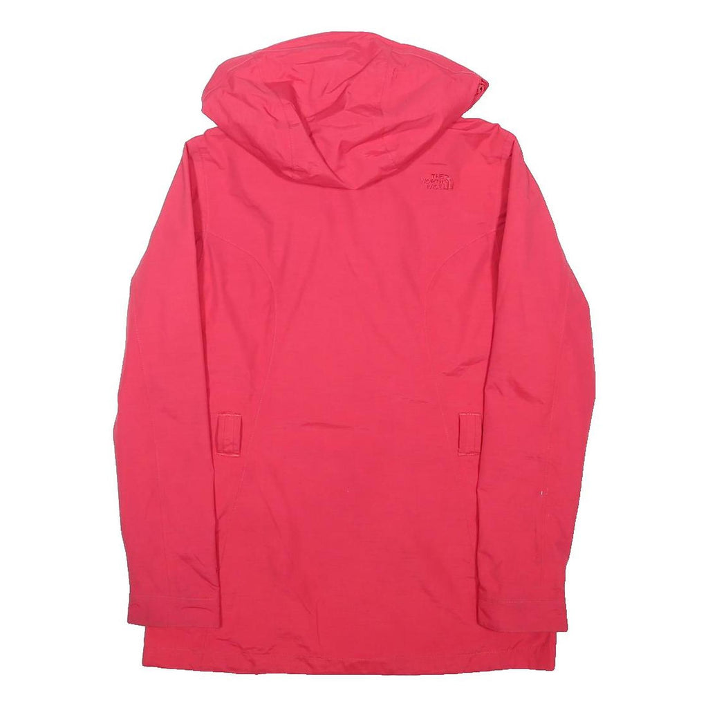 THE NORTH FACE Womens Red Jacket S Polyester Blend Zip Hooded Outdoor Waterproof