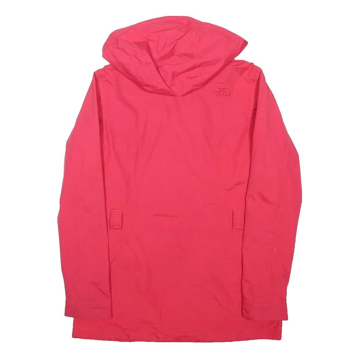 THE NORTH FACE Womens Red Jacket S Polyester Blend Zip Hooded Outdoor Waterproof