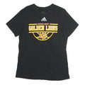 ADIDAS Mens Black Golden Lions Graphic T-Shirt M Short Sleeve Crew Neck Cotton