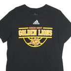 ADIDAS Mens Black Golden Lions Graphic T-Shirt M Short Sleeve Crew Neck Cotton