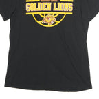 ADIDAS Mens Black Golden Lions Graphic T-Shirt M Short Sleeve Crew Neck Cotton