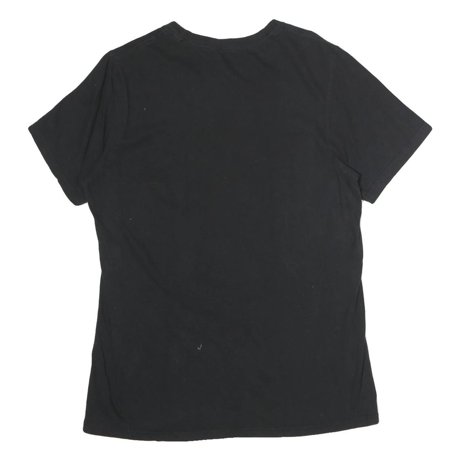 ADIDAS Mens Black Golden Lions Graphic T-Shirt M Short Sleeve Crew Neck Cotton