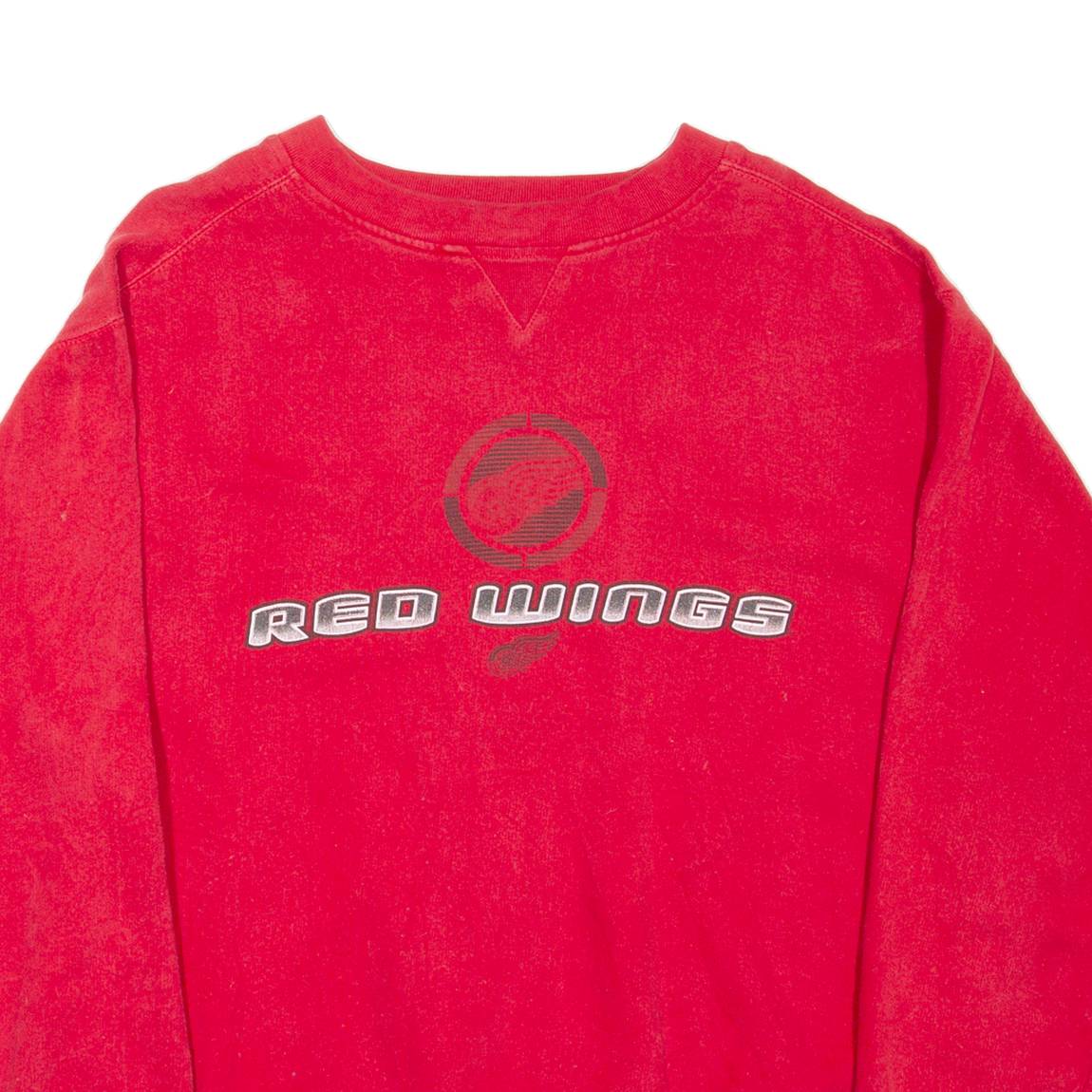 NHL HOCKEY RULES Detroit Red Wings Mens Sweatshirt Red USA L