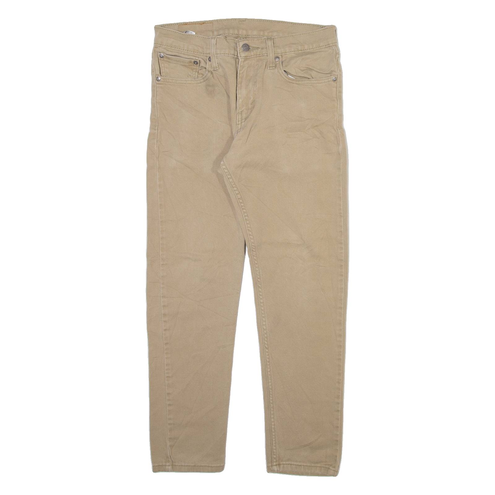 LEVI'S 512 Mens Trousers Beige Regular Tapered W29 L27