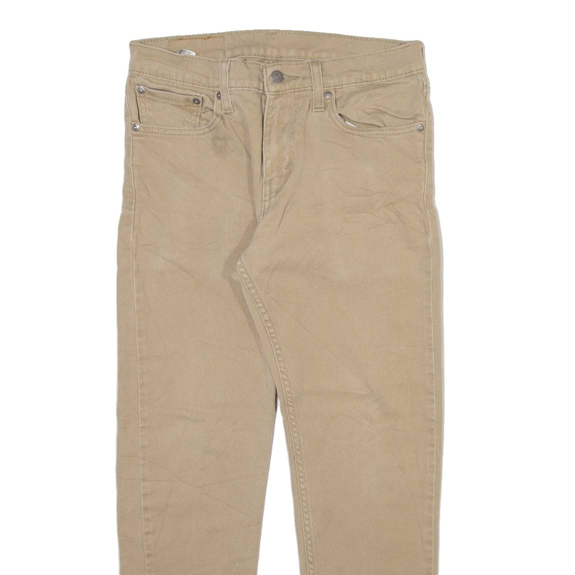 LEVI'S 512 Mens Trousers Beige Regular Tapered W29 L27
