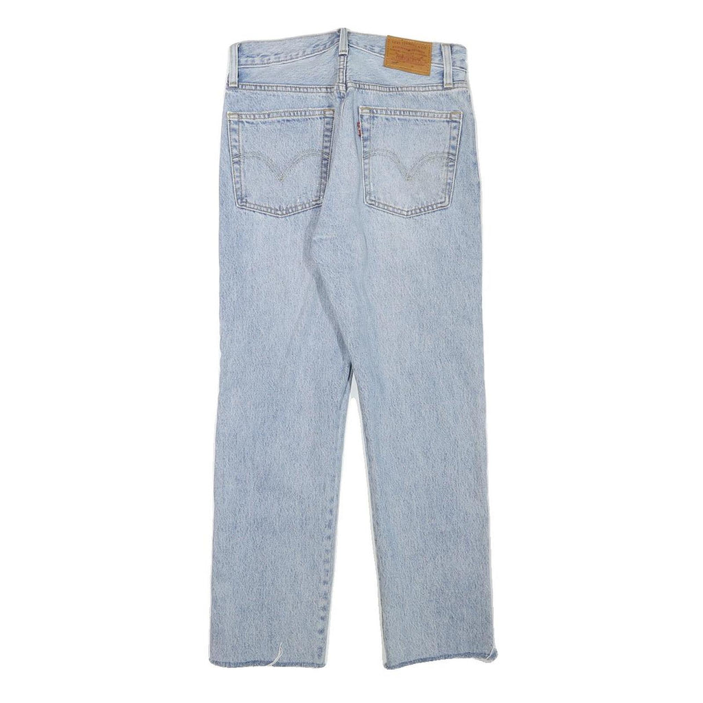 LEVI'S 501 Womens Jeans Blue Regular Straight Denim Light W26 L25 Crystal Trim