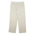 DICKIES Mens Cotton Blend Beige Regular Straight Trousers W29 L30 Workwear Zip