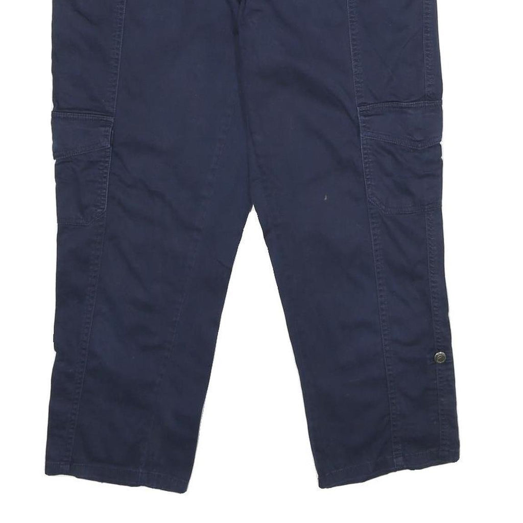 REVOLUTION Womens Shorts Navy Blue Casual Cargo UK 12 W32 Cotton Blend