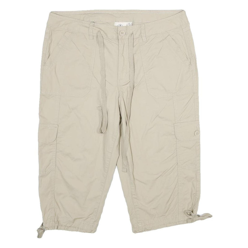 ST JOHN'S BAY Womens Shorts Beige Casual Cargo Size UK 14 W34 Cotton Blend