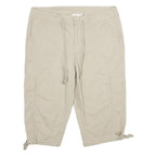 ST JOHN'S BAY Womens Shorts Beige Casual Cargo Size UK 14 W34 Cotton Blend