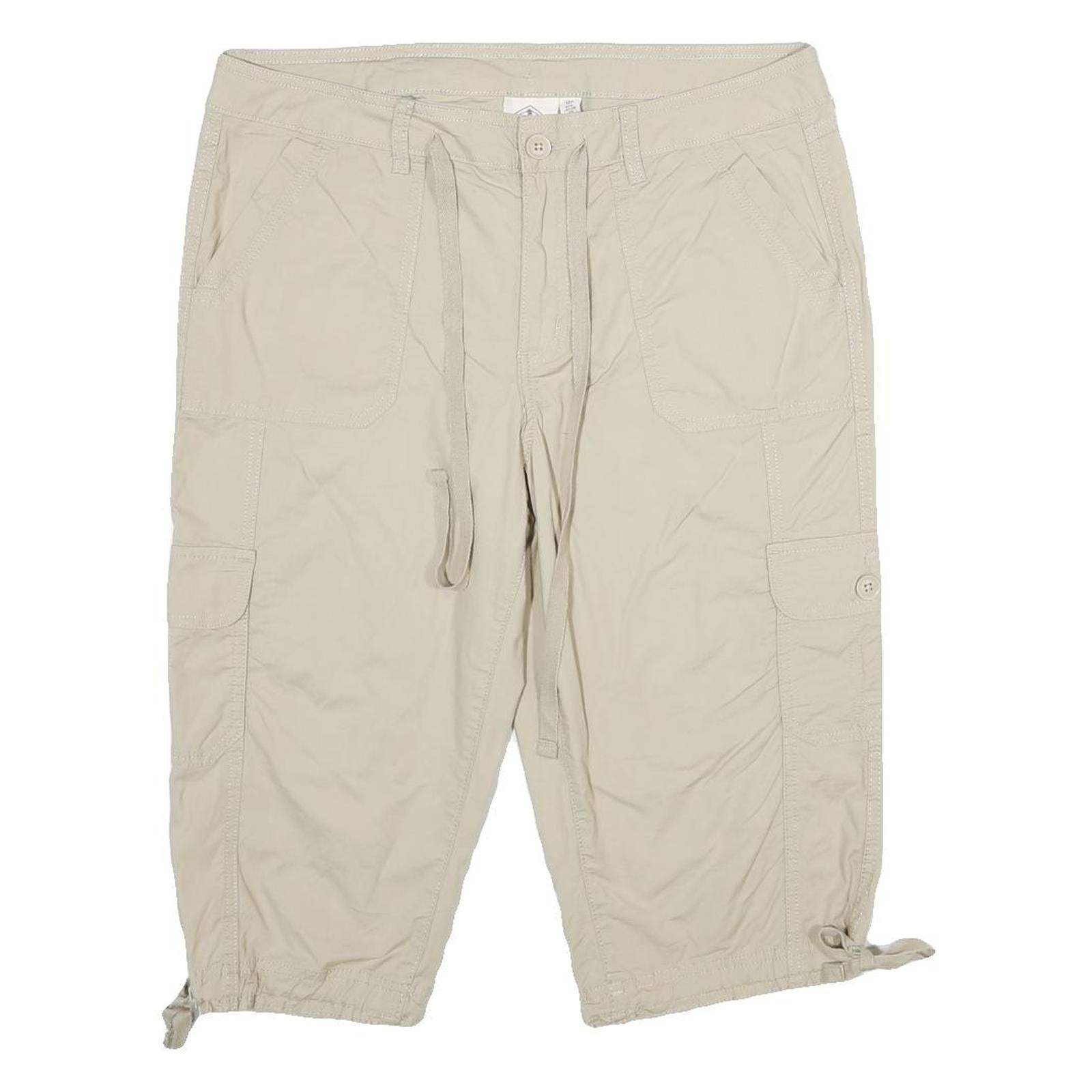 ST JOHN'S BAY Womens Shorts Beige Casual Cargo Size UK 14 W34 Cotton Blend