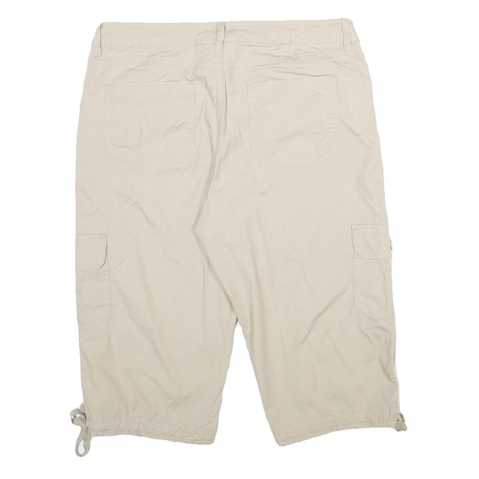 ST JOHN'S BAY Womens Shorts Beige Casual Cargo Size UK 14 W34 Cotton Blend