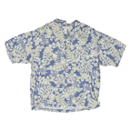 BREAKWATER Mens Blue & Cream Hawaiian Shirt XL Rayon Casual Summer Relaxed Fit