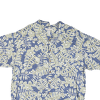 BREAKWATER Mens Blue & Cream Hawaiian Shirt XL Rayon Casual Summer Relaxed Fit