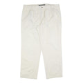 DOCKERS Mens Cotton Blend Cream Classic Fit Straight Leg Trousers W40 L32 Casual