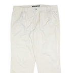DOCKERS Mens Cotton Blend Cream Classic Fit Straight Leg Trousers W40 L32 Casual