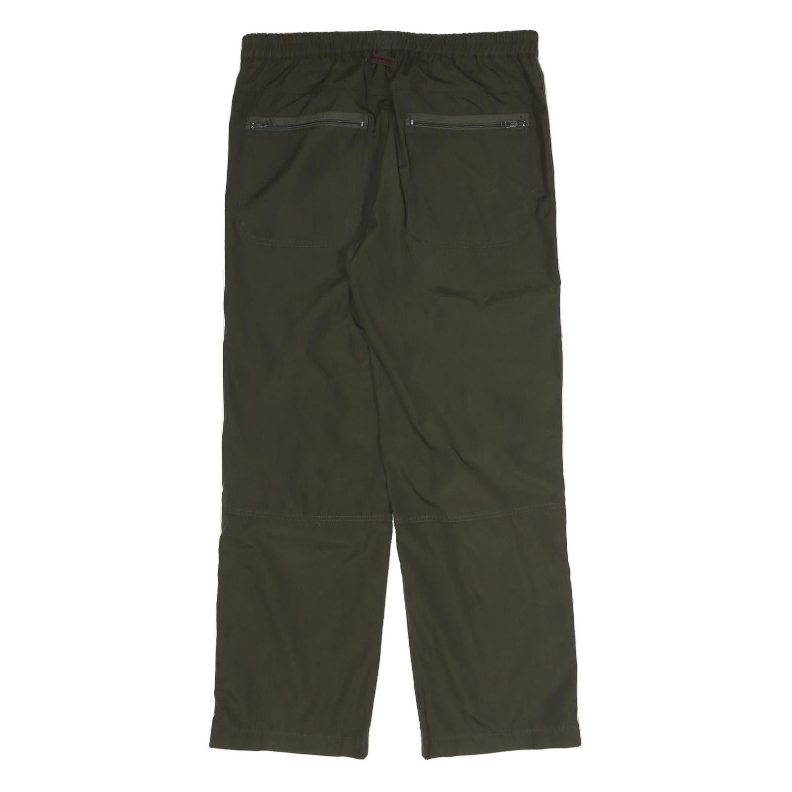 TEDDY'S Mens Polyester Blend Green Relaxed Drawstring Trousers W36 L32 Casual