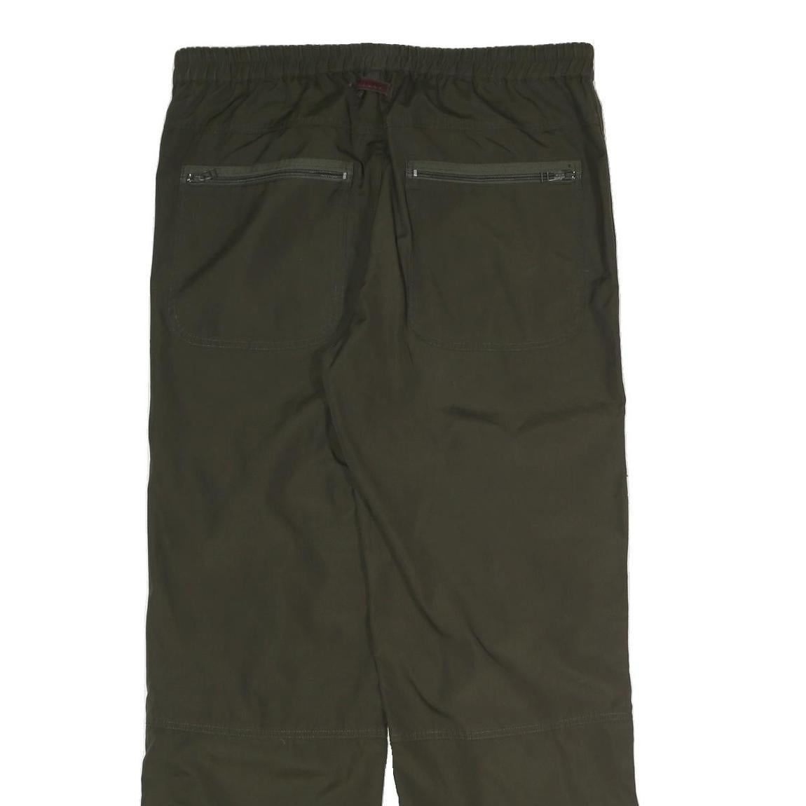 TEDDY'S Mens Polyester Blend Green Relaxed Drawstring Trousers W36 L32 Casual