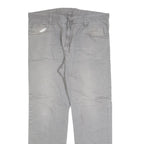CARHARTT Mens Relaxed Grey Cotton Blend Trousers W38 L34 Workwear Casual Zip
