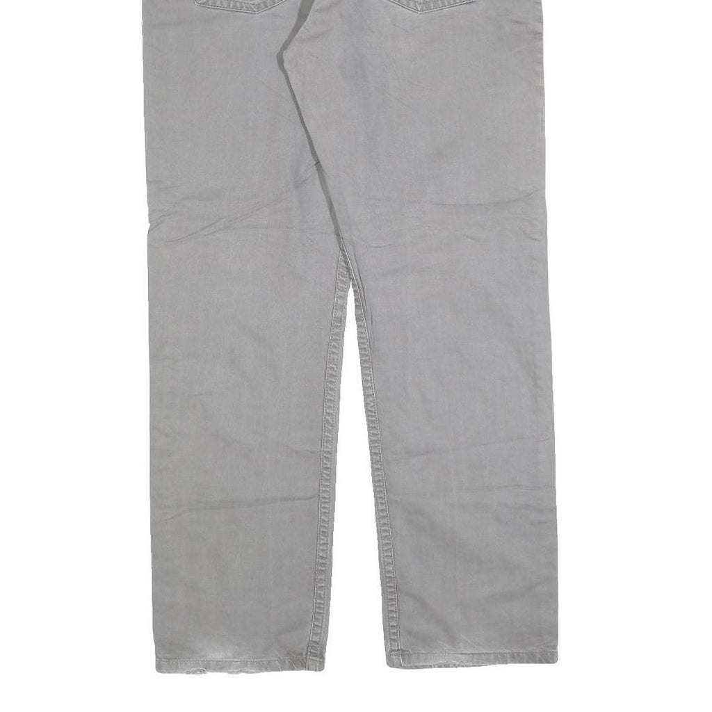 CARHARTT Mens Relaxed Grey Cotton Blend Trousers W38 L34 Workwear Casual Zip