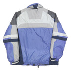 LETS JET Mens Blue Grey Polyester Blend Jacket XL Zip Colourblock Sportswear