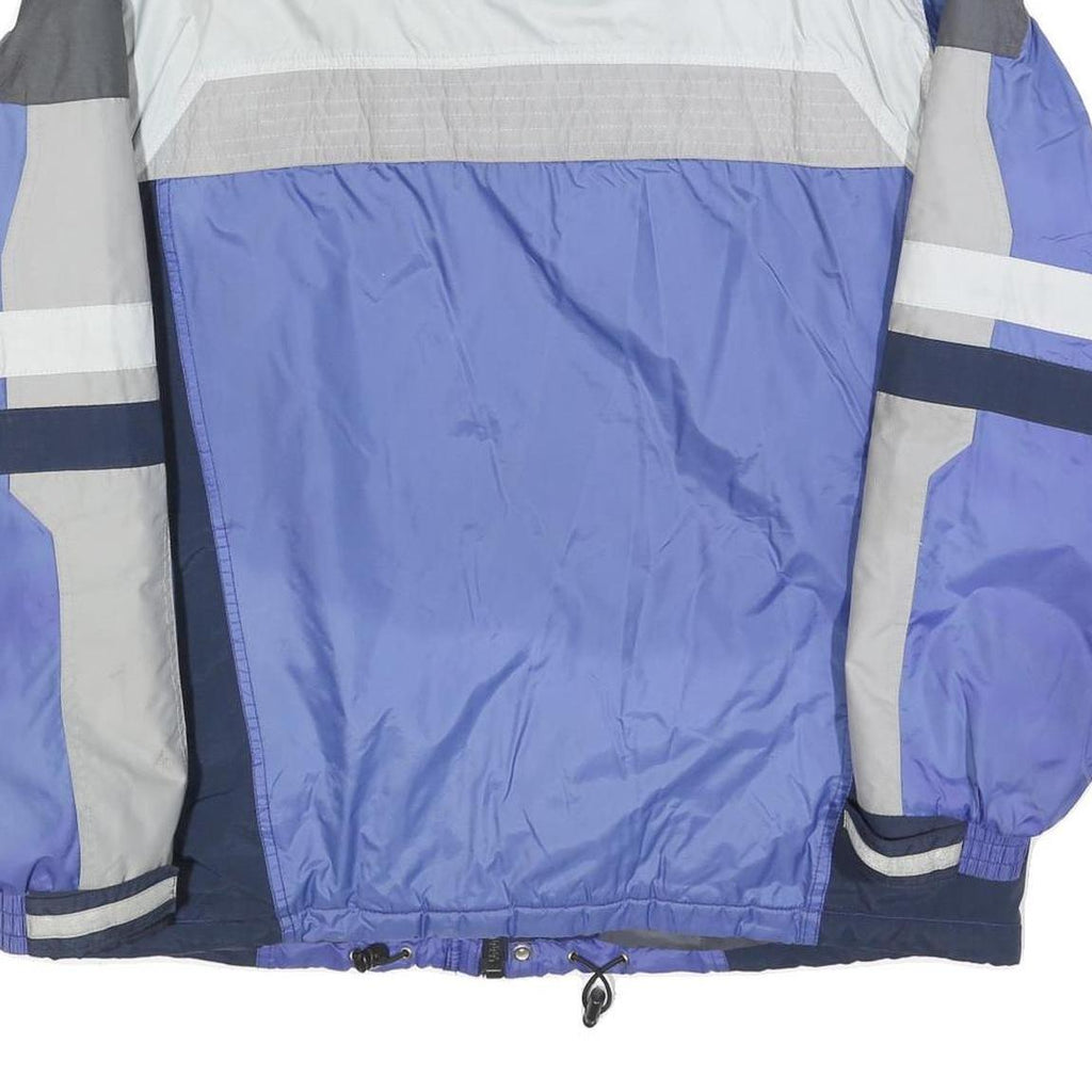 LETS JET Mens Blue Grey Polyester Blend Jacket XL Zip Colourblock Sportswear