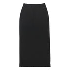 OUI Womens Black Straight Midi Polyester Blend UK 10 Smart Work Skirt