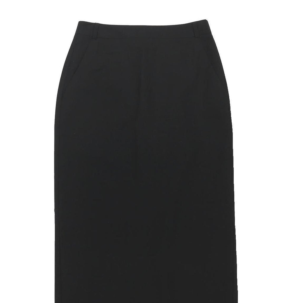 OUI Womens Black Straight Midi Polyester Blend UK 10 Smart Work Skirt