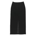 OUI Womens Black Straight Midi Polyester Blend UK 10 Smart Work Skirt