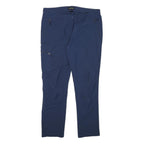 SCHOFFEL Womens Regular Blue Polyester Blend Zip Trousers W36 L30 Outdoor Casual