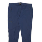 SCHOFFEL Womens Regular Blue Polyester Blend Zip Trousers W36 L30 Outdoor Casual