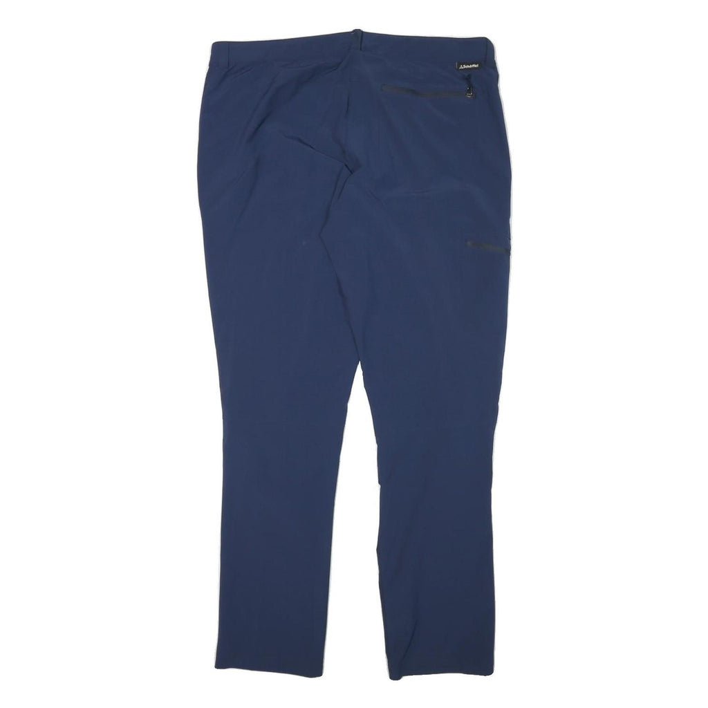 SCHOFFEL Womens Regular Blue Polyester Blend Zip Trousers W36 L30 Outdoor Casual