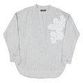 LAUREN RALPH LAUREN Womens Grey & White Floral Printed Long Sleeve Round Neck
