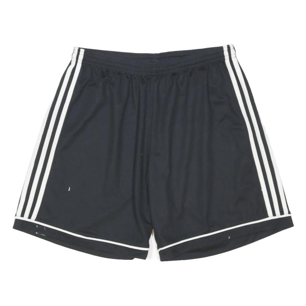 ADIDAS Mens Black Sports Shorts L W28 Polyester Blend Casual Gym Workout