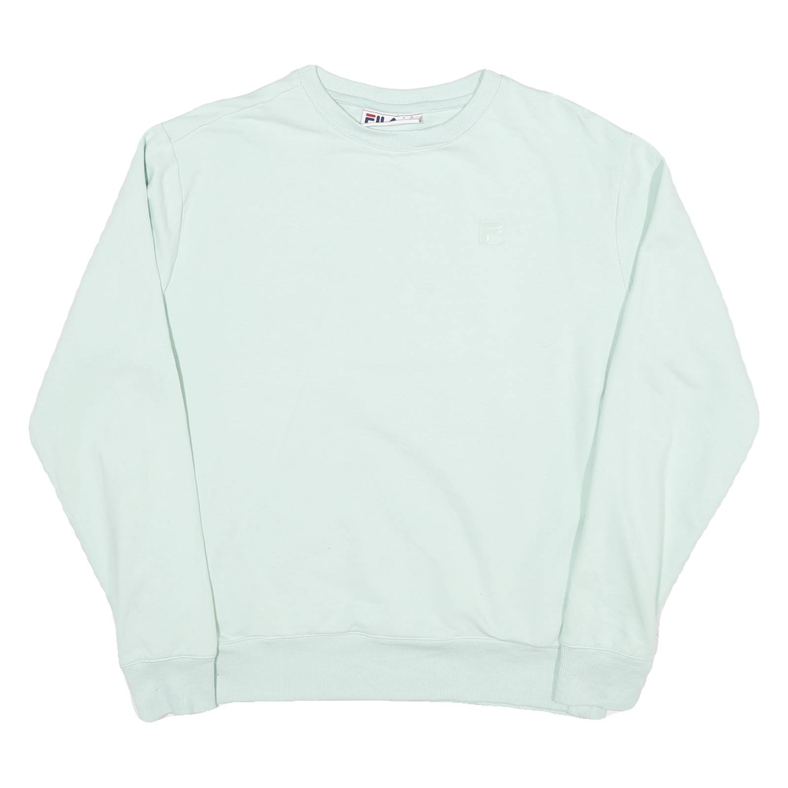 FILA Mens Light Green Sweatshirt Crew Neck M Cotton Blend Pullover Casual