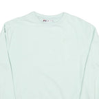 FILA Mens Light Green Sweatshirt Crew Neck M Cotton Blend Pullover Casual