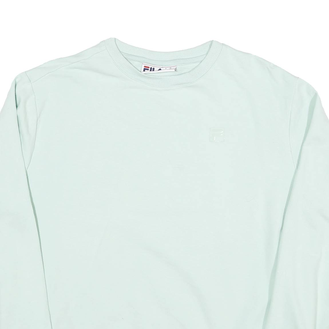 FILA Mens Light Green Sweatshirt Crew Neck M Cotton Blend Pullover Casual