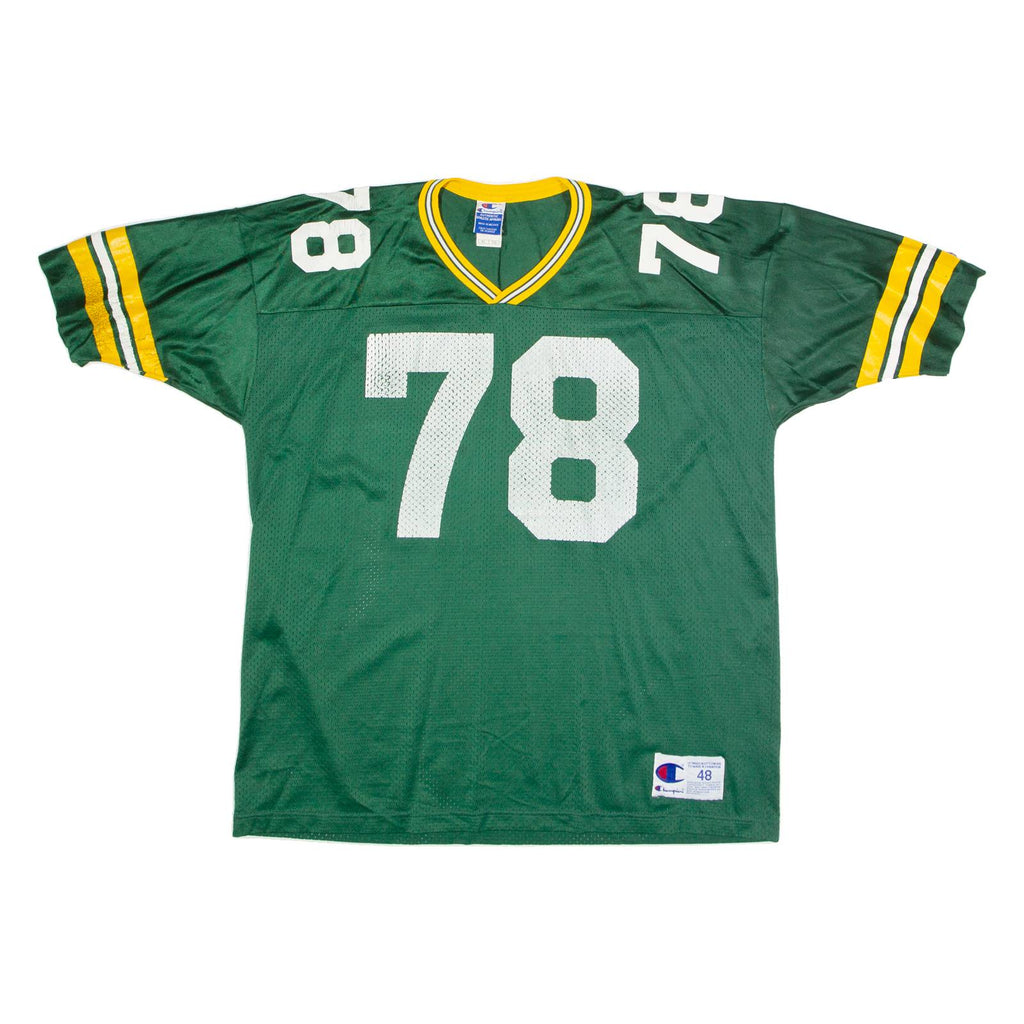CHAMPION Green Bay Packers Home #78 Verba Mens Jersey Green 90s USA Nylon XL