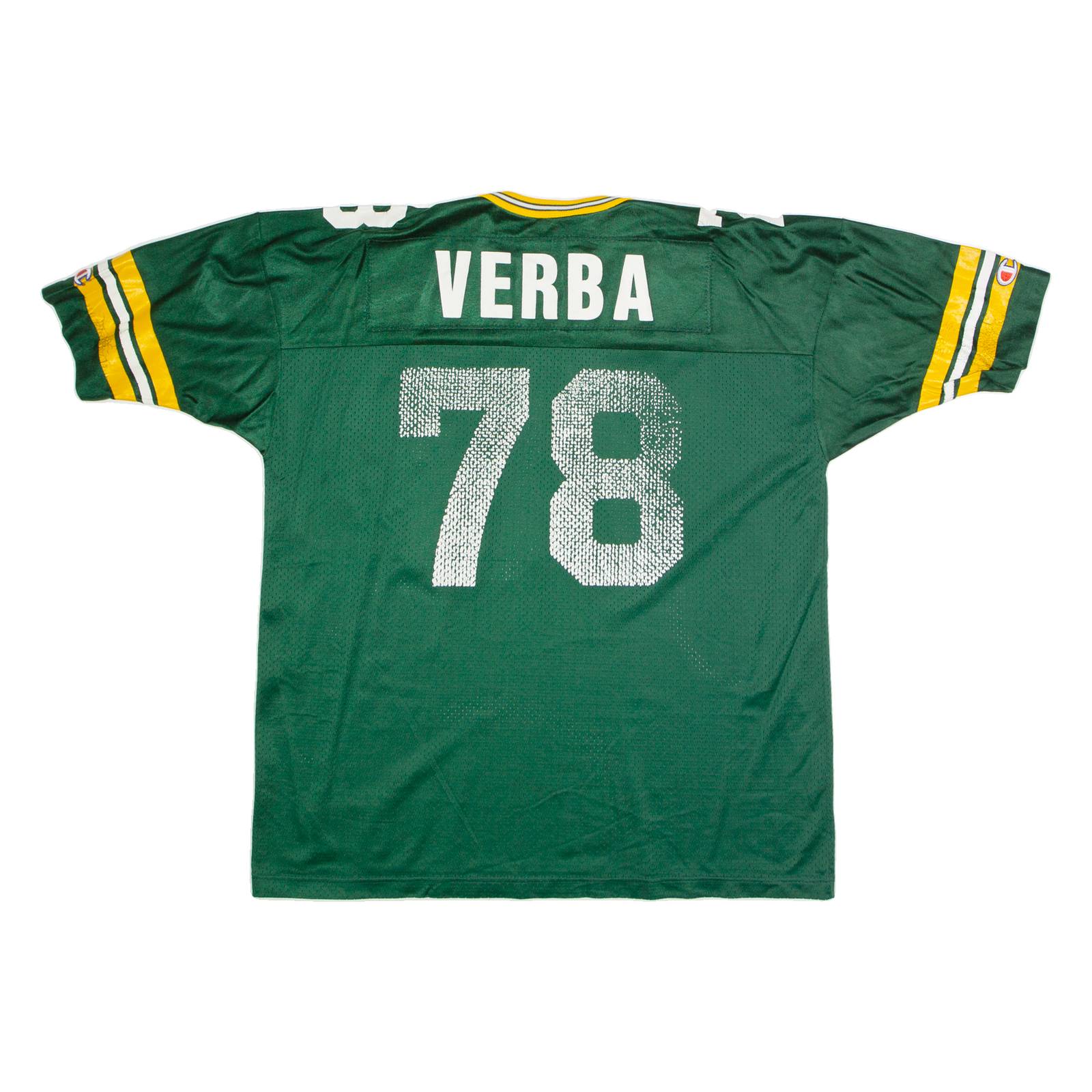CHAMPION Green Bay Packers Home #78 Verba Mens Jersey Green 90s USA Nylon XL
