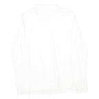 PIERRE CARDIN Mens White Long Sleeve Plain S Polo Shirt Cotton Blend Classic