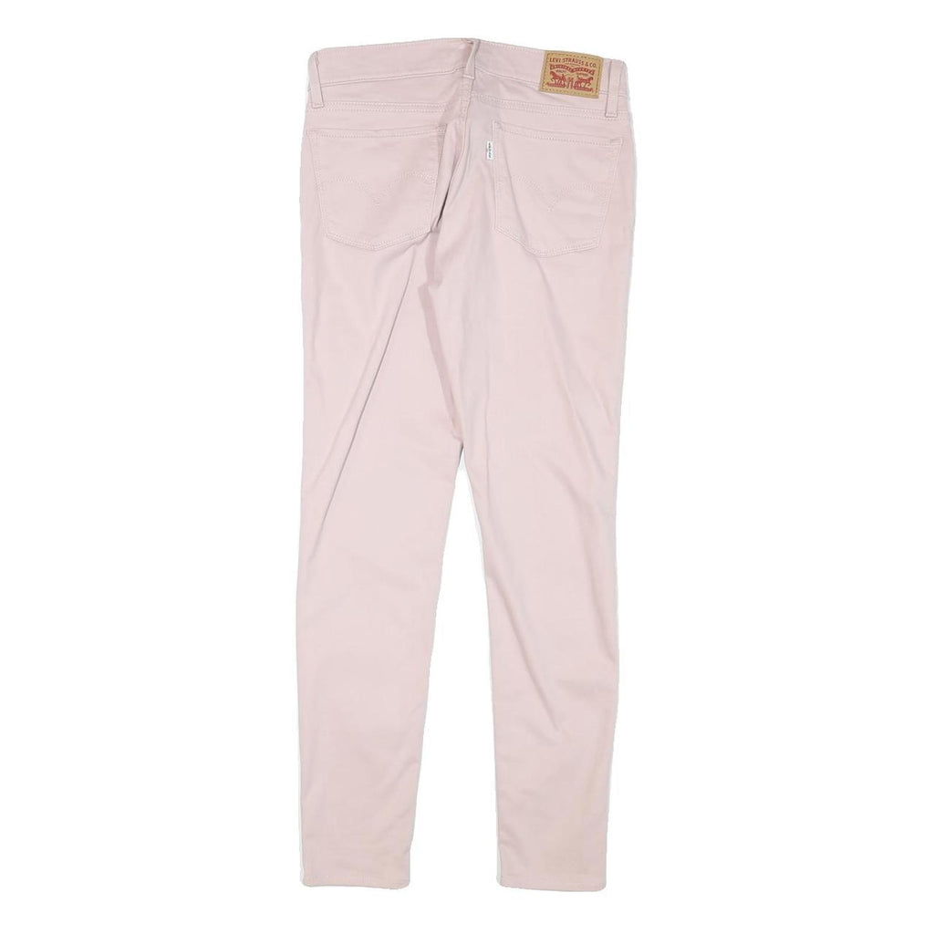 LEVI'S Womens Cotton Blend Pink Slim Skinny Trousers W27 L26 Stylish Comfort Zip