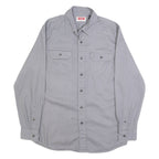 WRANGLER Mens Grey Shirt S Cotton Blend Casual Long Sleeve Button Down