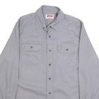 WRANGLER Mens Grey Shirt S Cotton Blend Casual Long Sleeve Button Down